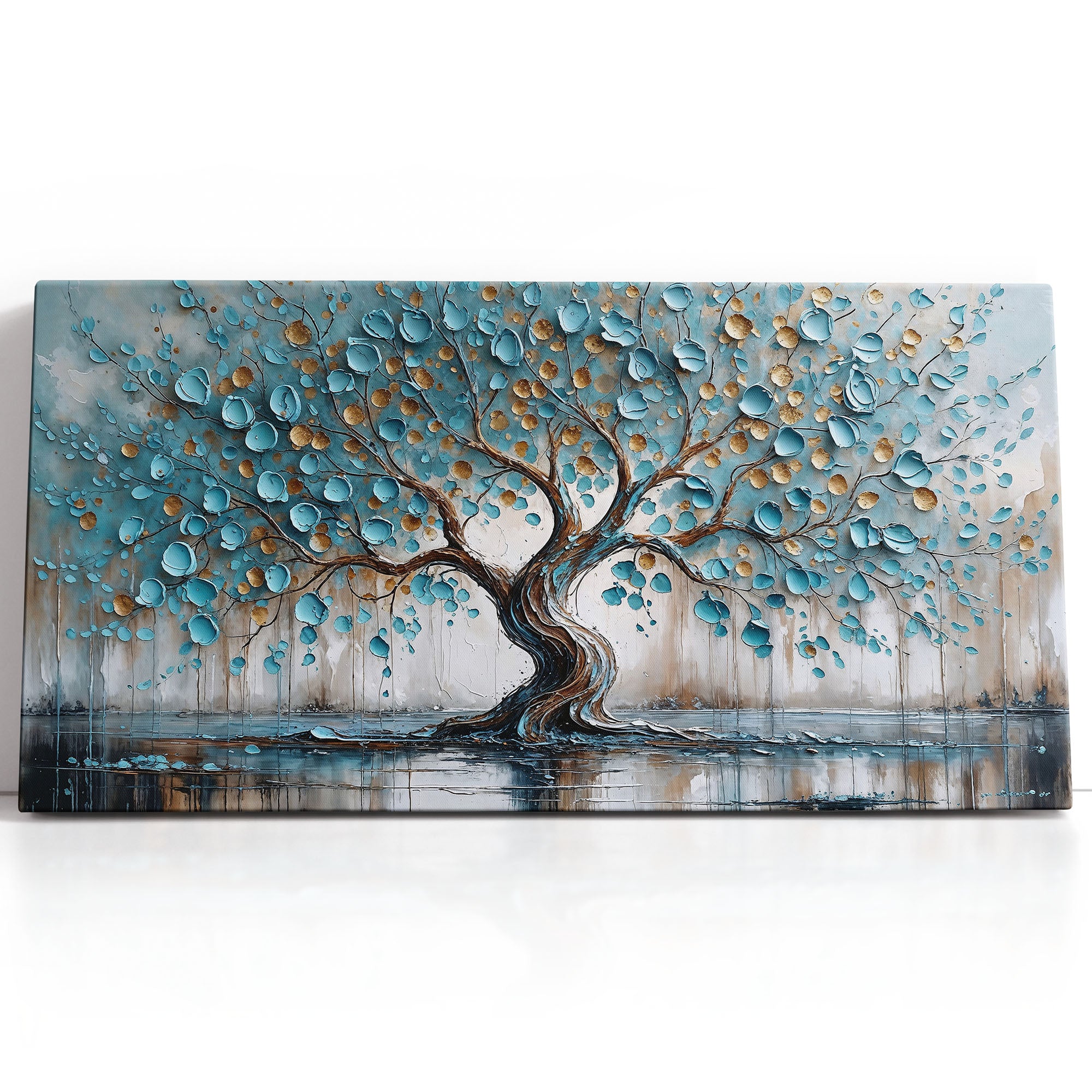 Blue & Gold Tree of Life Art