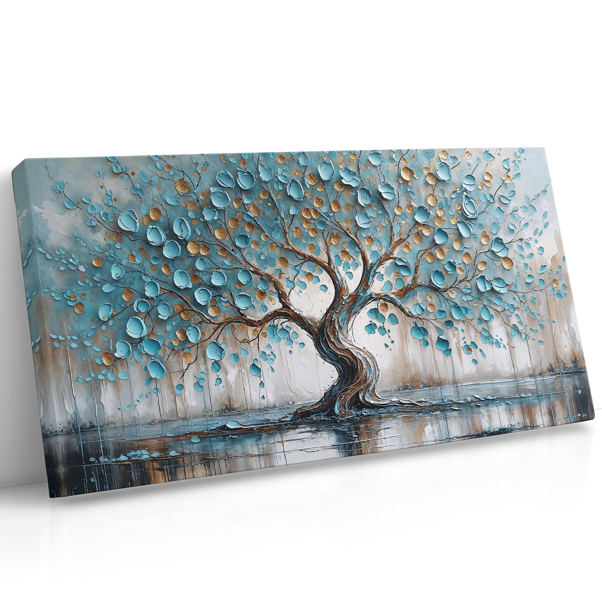 Blue & Gold Tree of Life Art