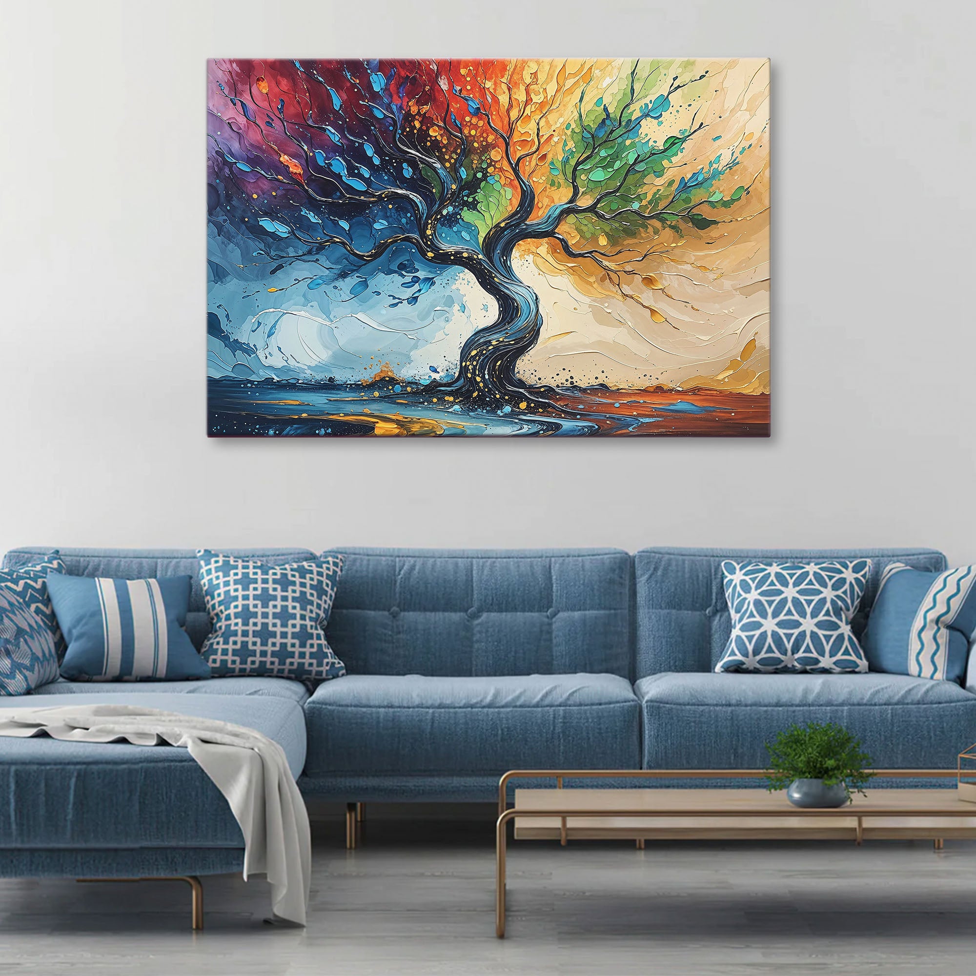 Chakra-Inspired Tree of Life Canvas