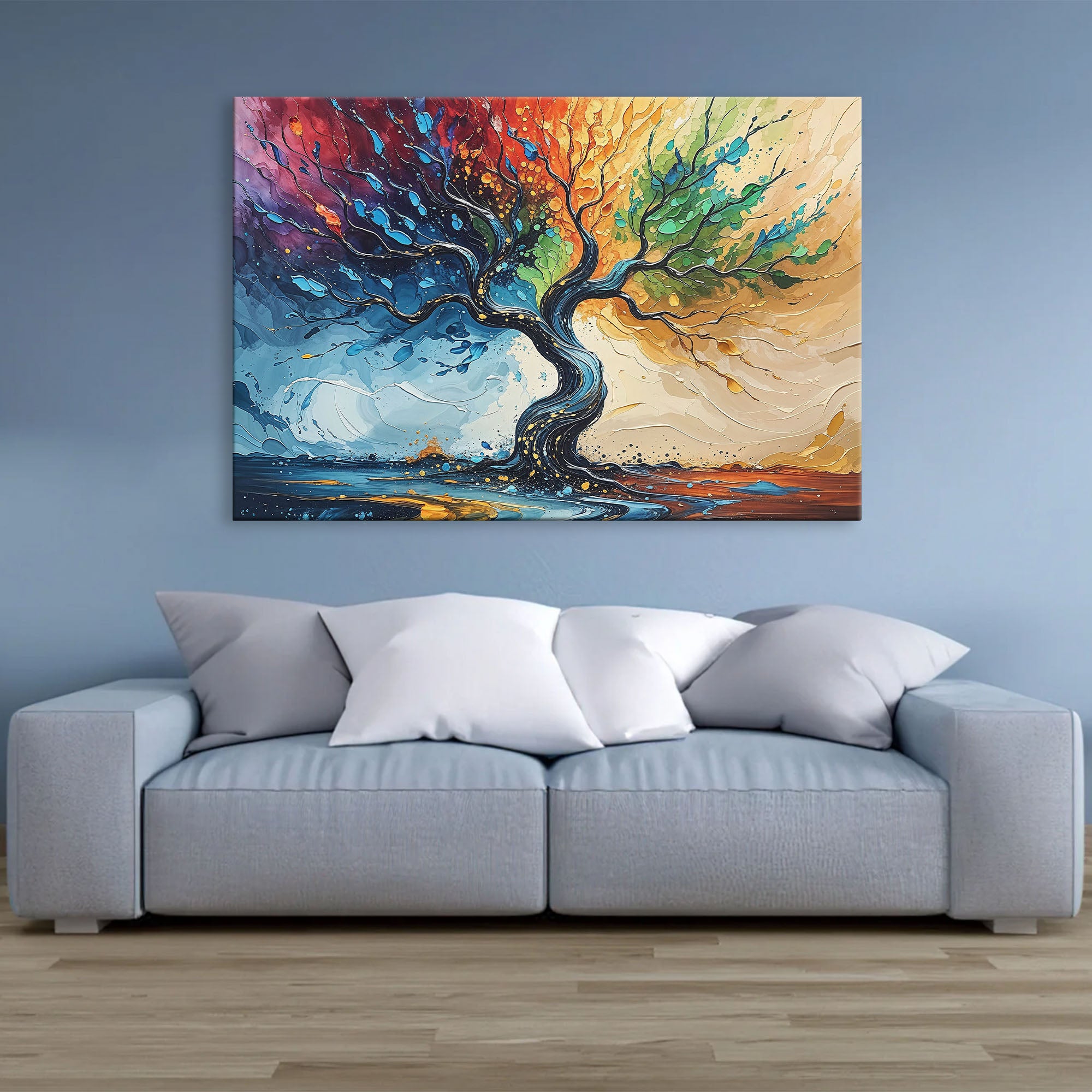 Chakra-Inspired Tree of Life Canvas