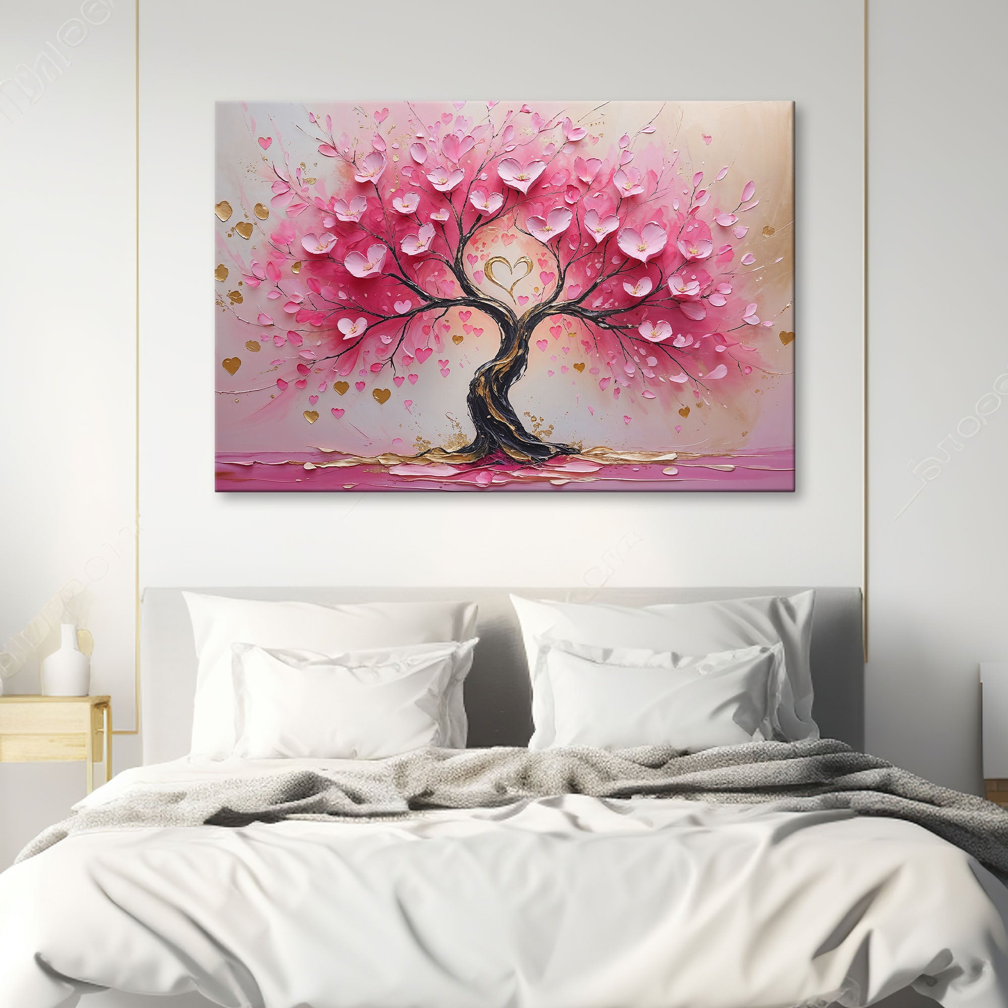Pink Tree of Life Love Art