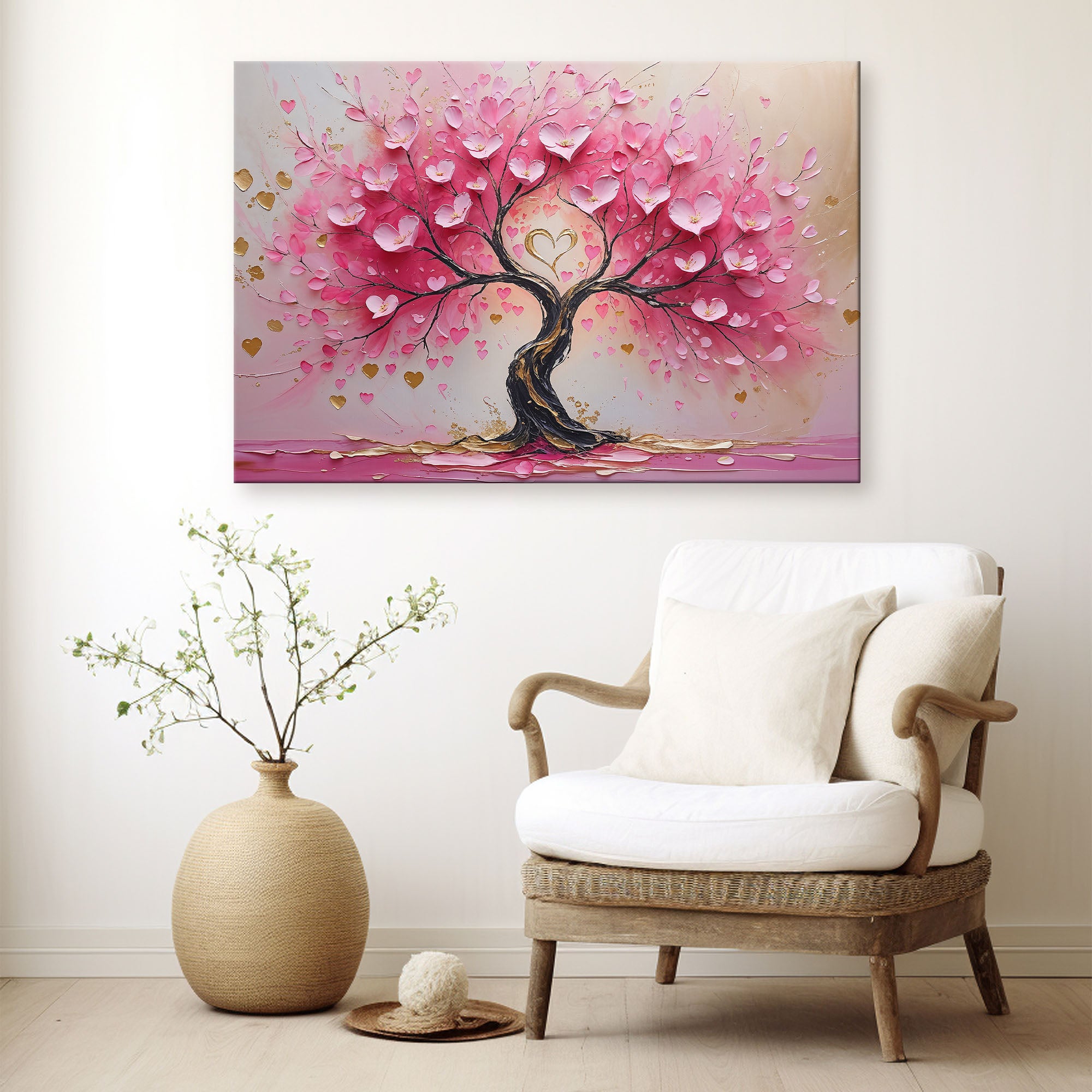 Pink Tree of Life Love Art