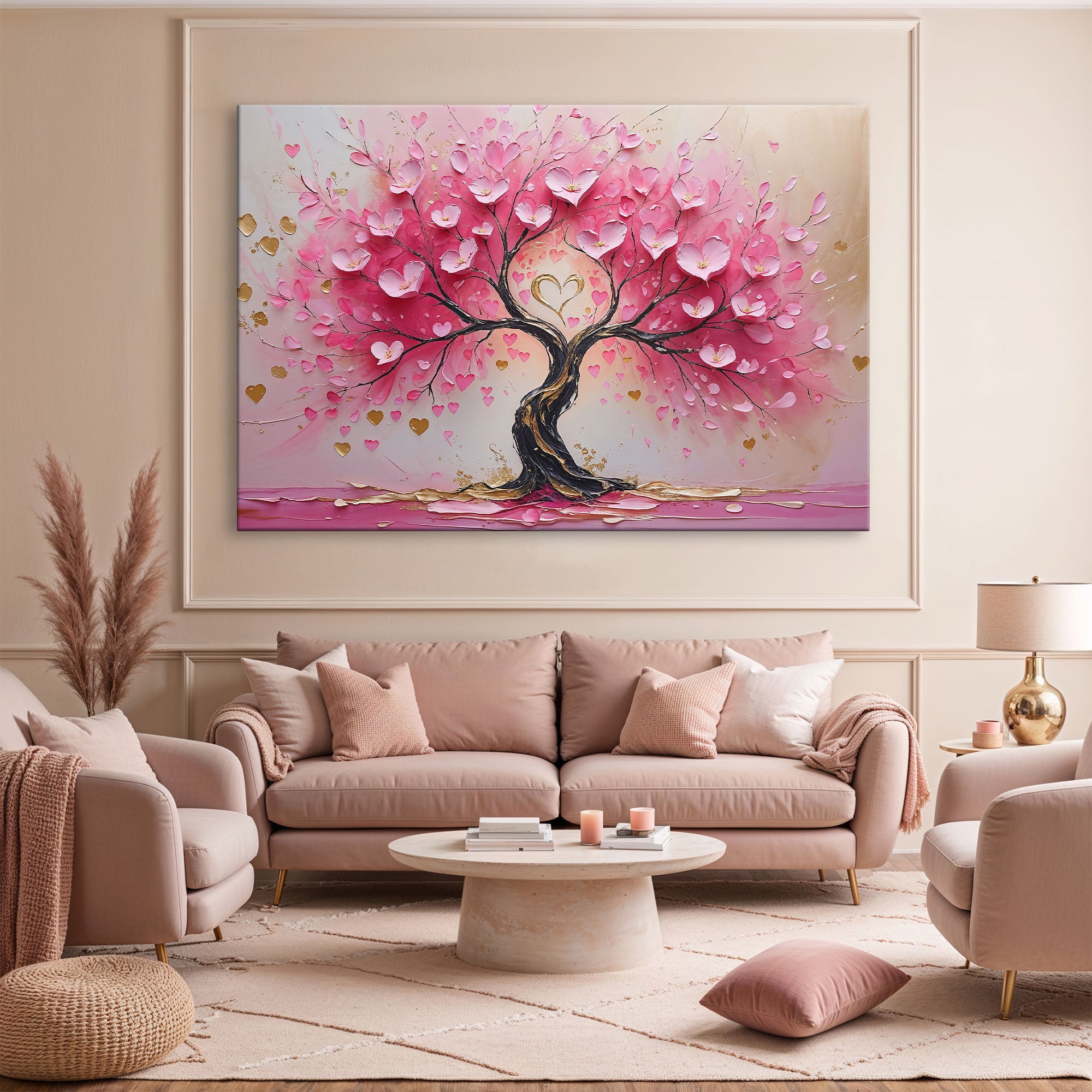 Pink Tree of Life Love Art