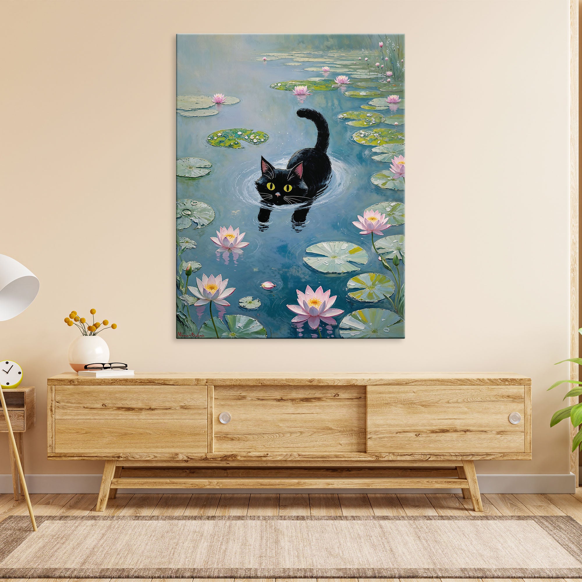 Cute Black Cat Artwork