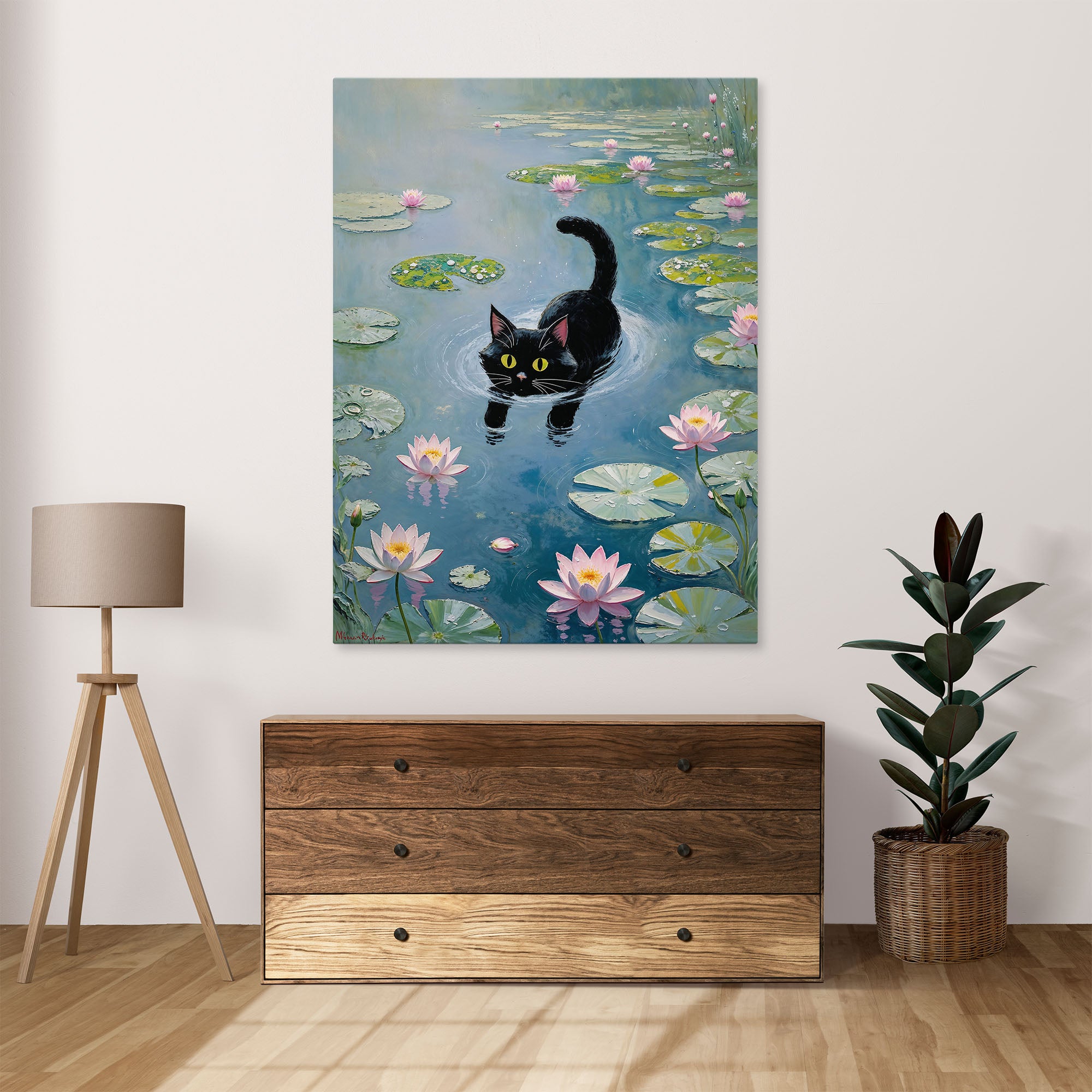 Cute Black Cat Artwork