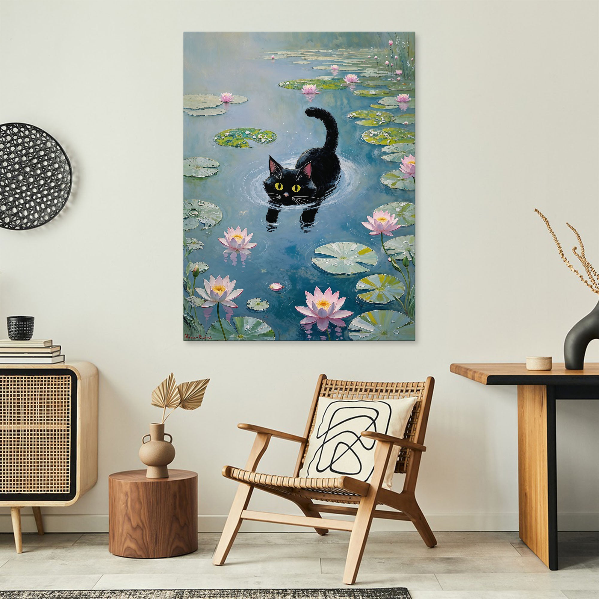 Cute Black Cat Artwork