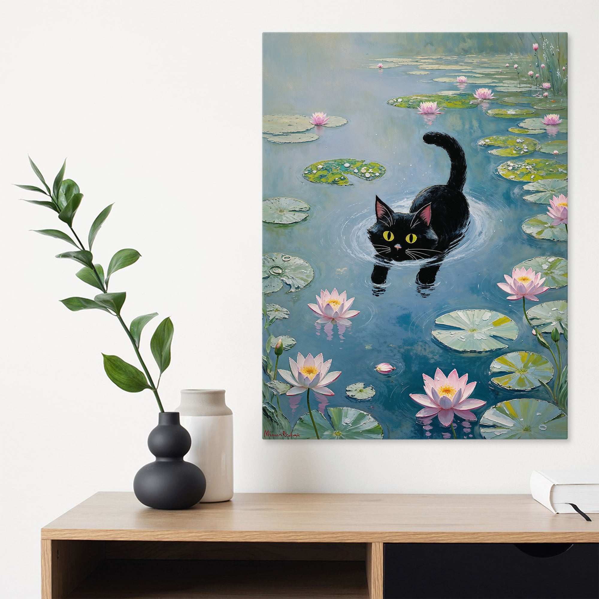 Cute Black Cat Artwork
