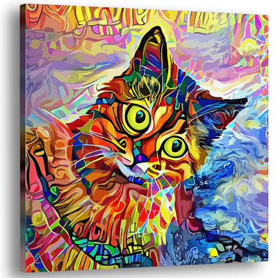 Colorful Cat Wall Art
